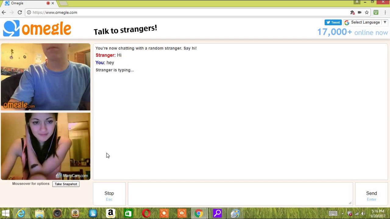 busty omegle - downblouse blow job self breast torture