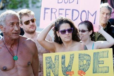 dale minton like nude protesters photo amy louise snape recommends nipslip video pic